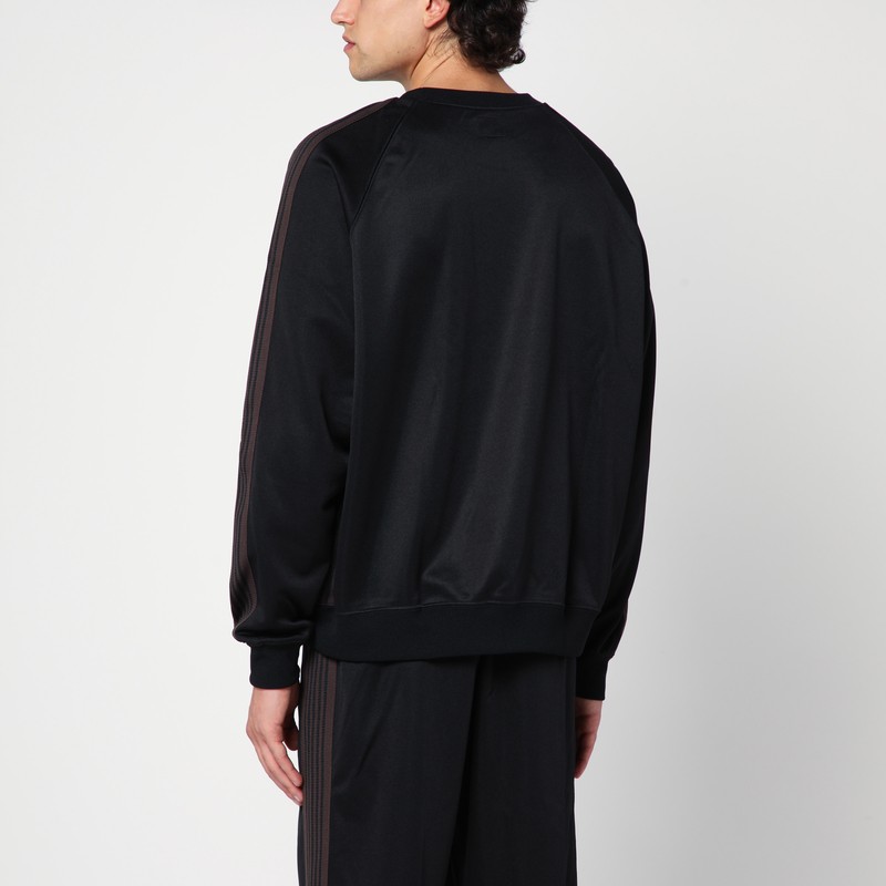 Needles Stripe-detail Sweatshirt In Black