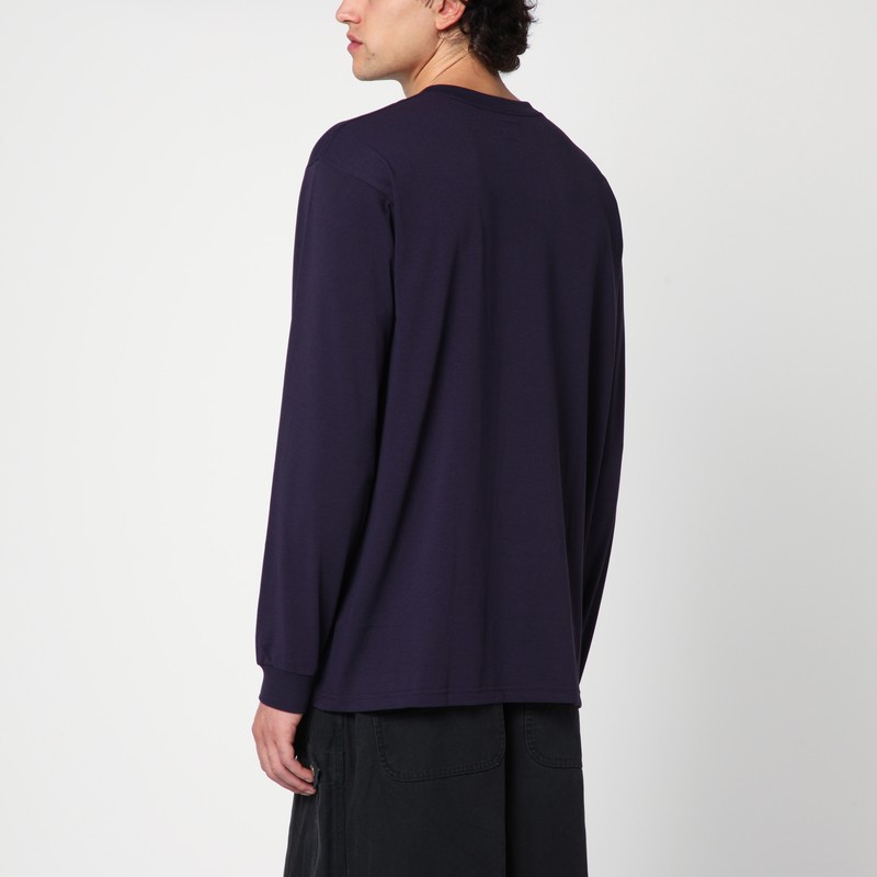 Needles Logo Patch Long-sleeved T-shirt In Burgundy