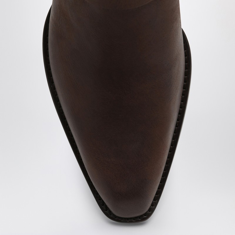 Paris Texas Helena Leather Ankle Boot In Brown