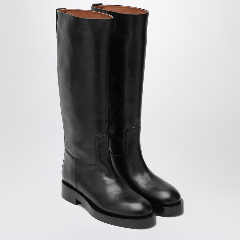 Paris Texas Leather Knee-high Boots In Black