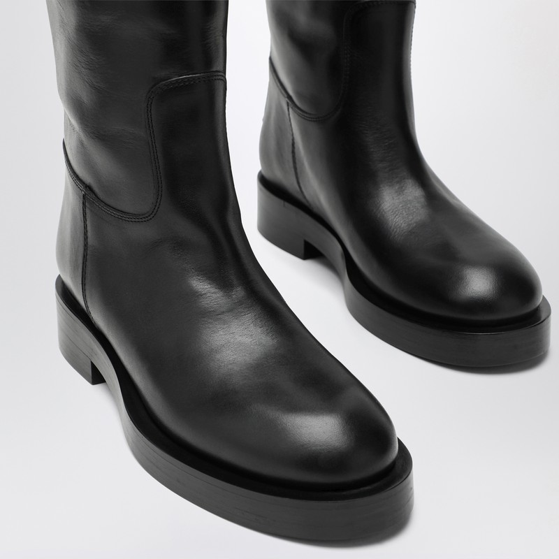 Paris Texas Leather Knee-high Boots In Black