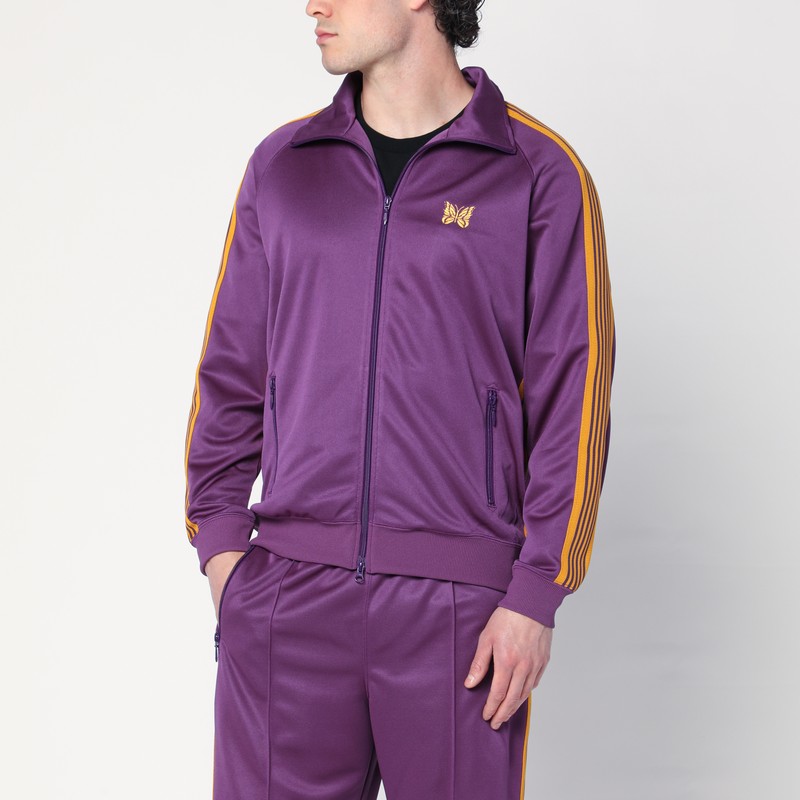 Needles Men S Poly Smooth Track Jacket In Purple