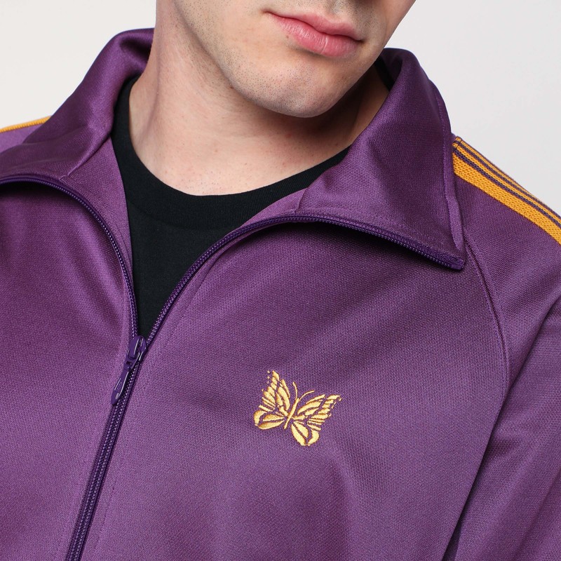 Needles Men S Poly Smooth Track Jacket In Purple