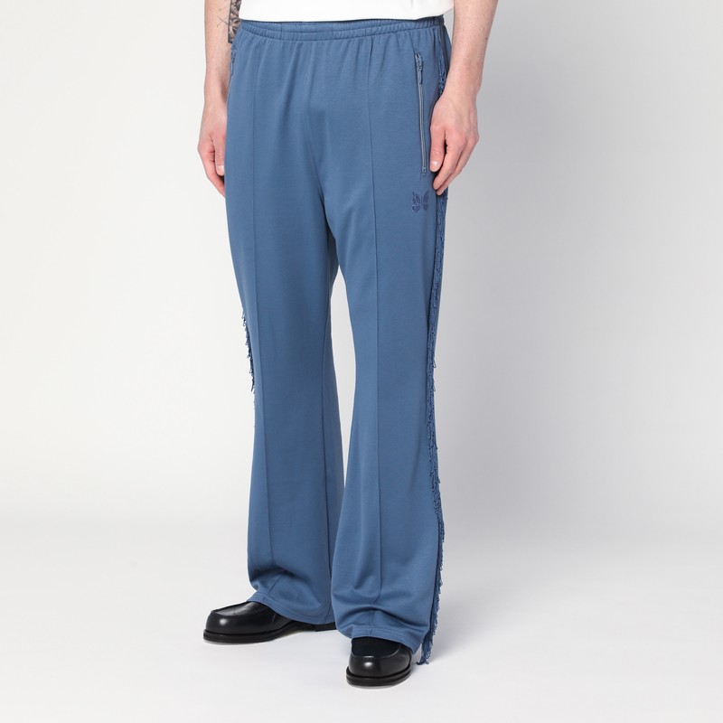 Needles Slate Blue Jogging Pants With Fringes