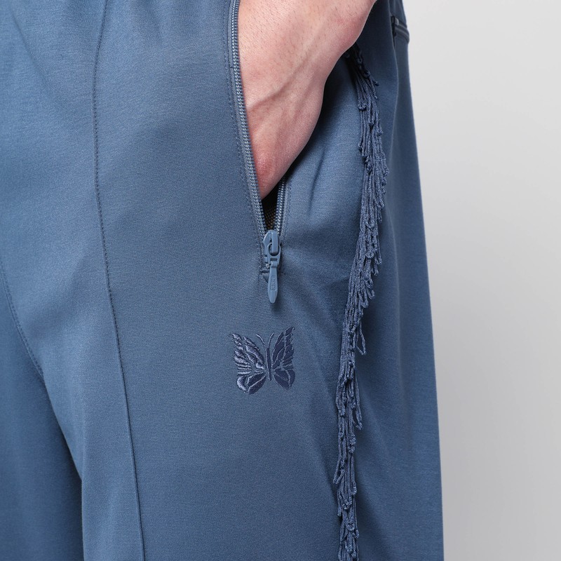 Needles Slate Blue Jogging Pants With Fringes