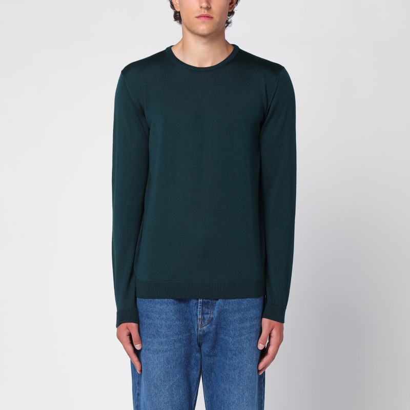 Bottle merino wool crew-neck sweater - Roberto Collina - Modalova
