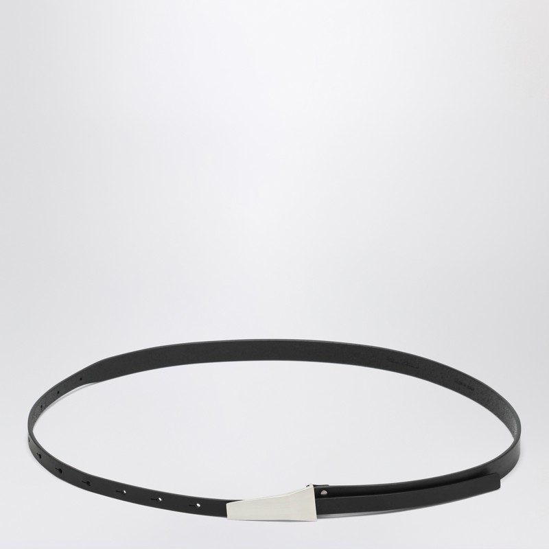Black leather belt