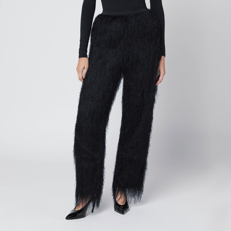 Black Reed fringed trousers