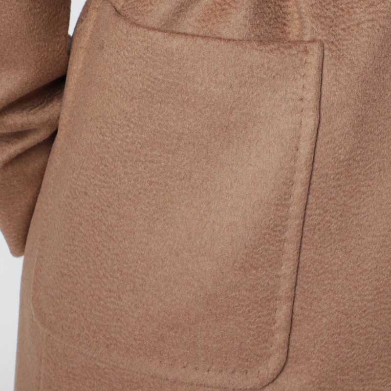 Max Mara Camel Wrap Coat In Brown