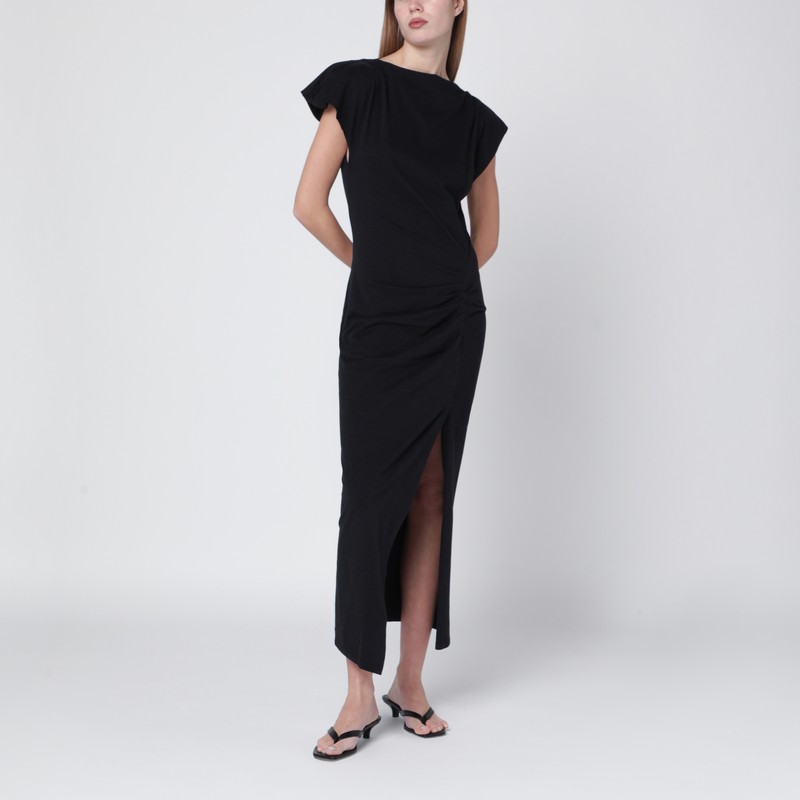 Long black Nadela jersey dress