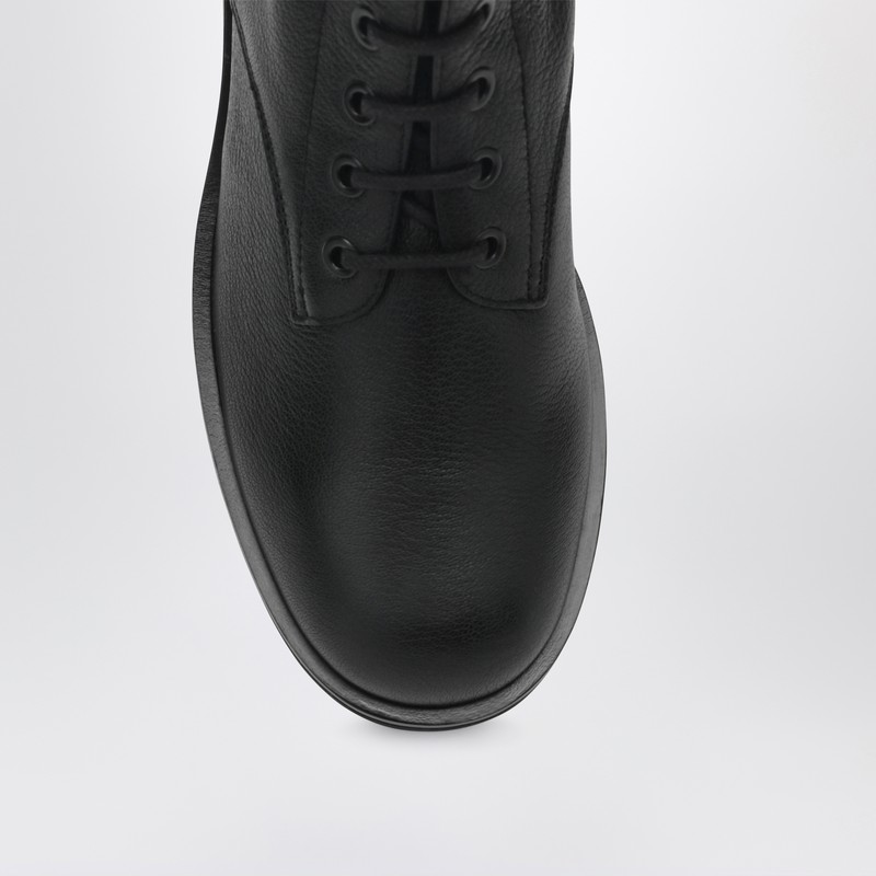 Jimmy Choo Rosabel Flat Black Leather Ankle Boots In Black