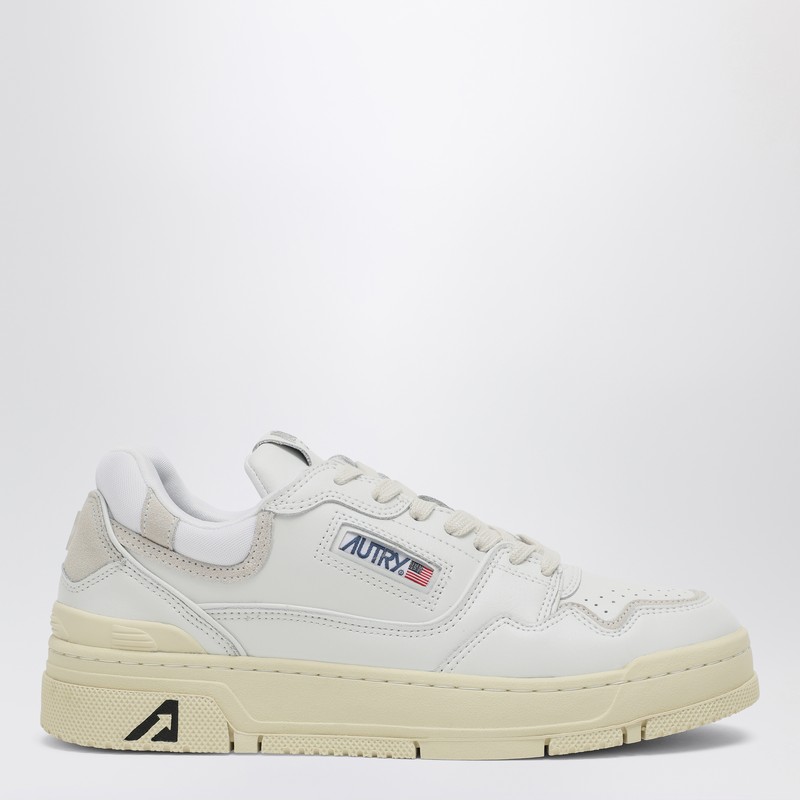 Autry weißer flacher ledersneakers clc