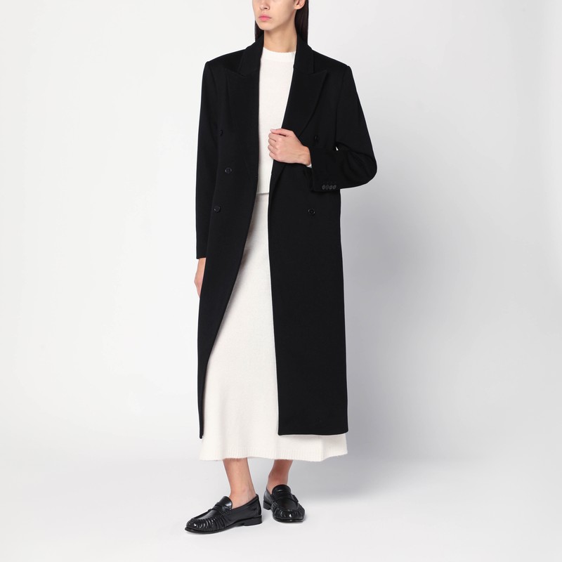 Black Rosco double-breasted coat