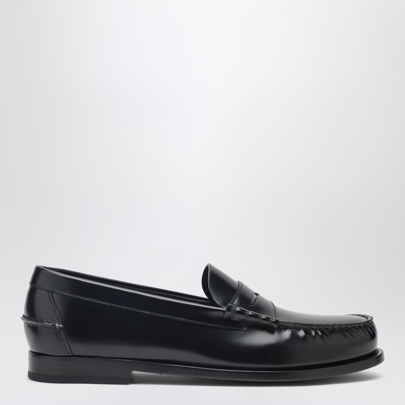 Classic black leather loafer