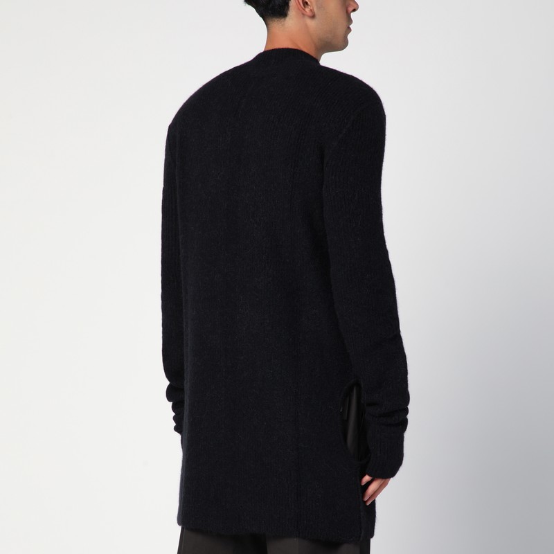 Rick Owens Black Alpaca-blend Jumper In Black