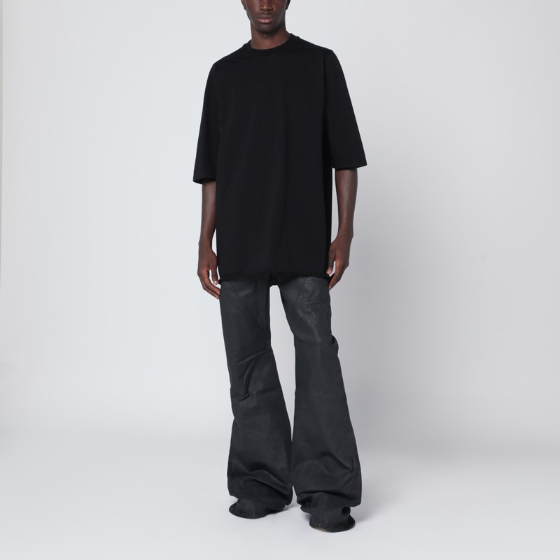 Rick Owens Oversized Jumbo Black T-shirt In Black