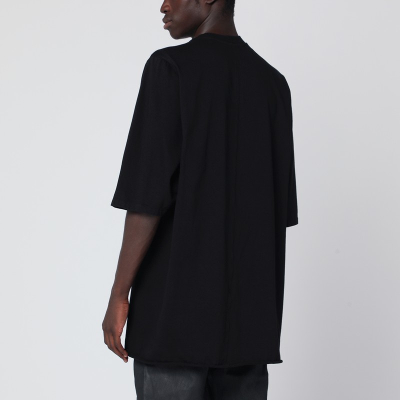 Rick Owens Oversized Jumbo Black T-shirt In Black