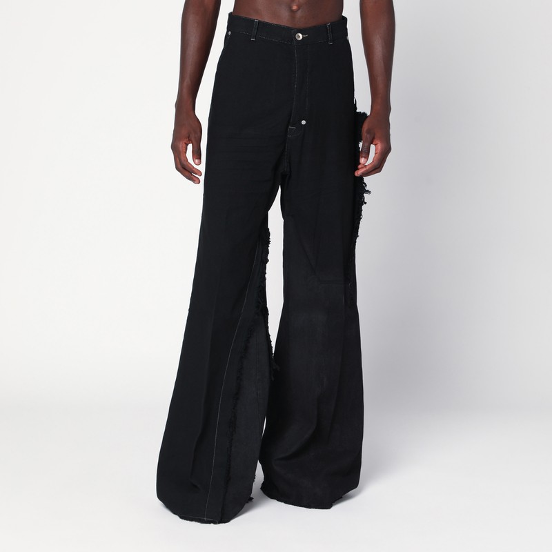 Black pants with fringes