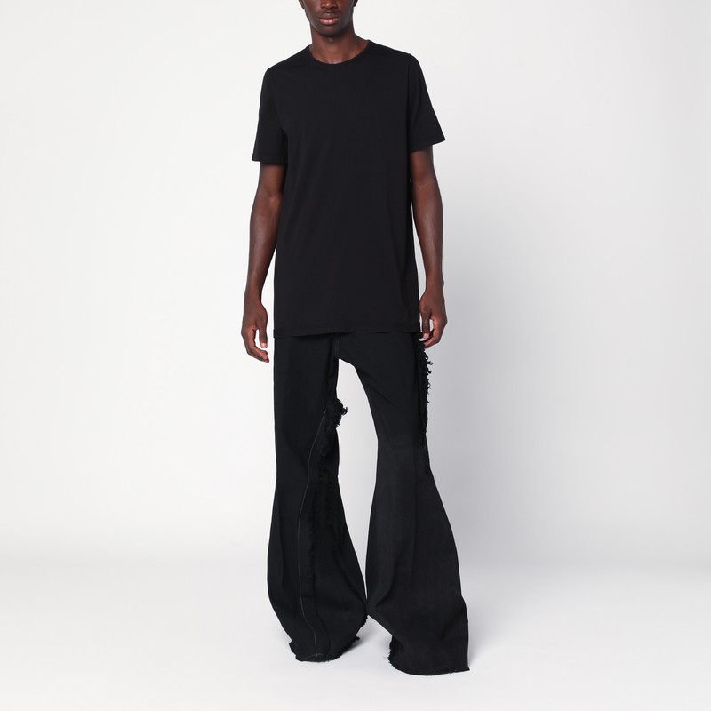 Rick Owens Black Pants With Fringes In Black