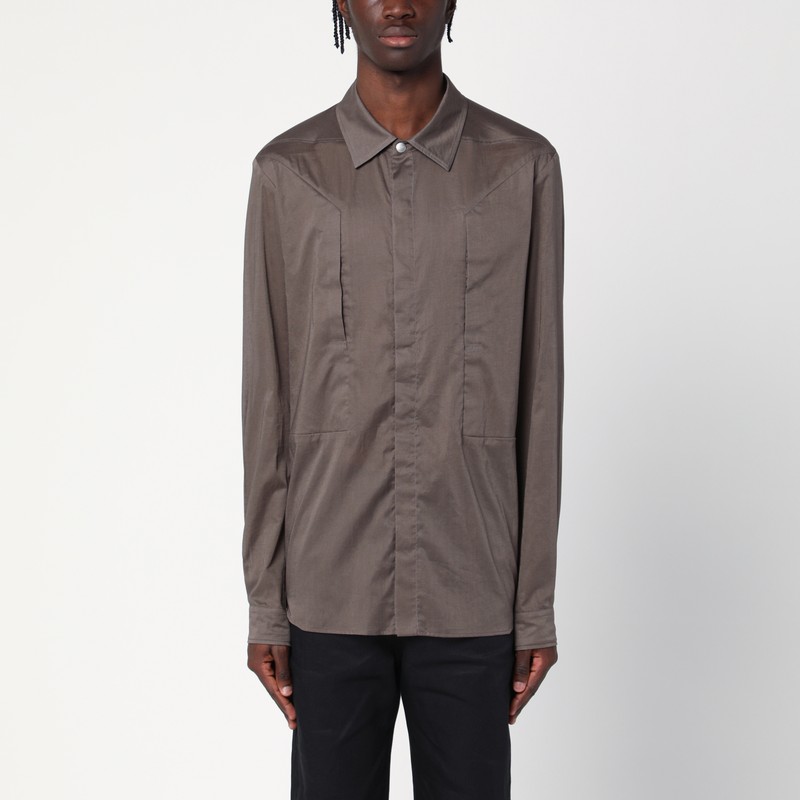 Dust-coloured cotton shirt - Rick Owens - Modalova
