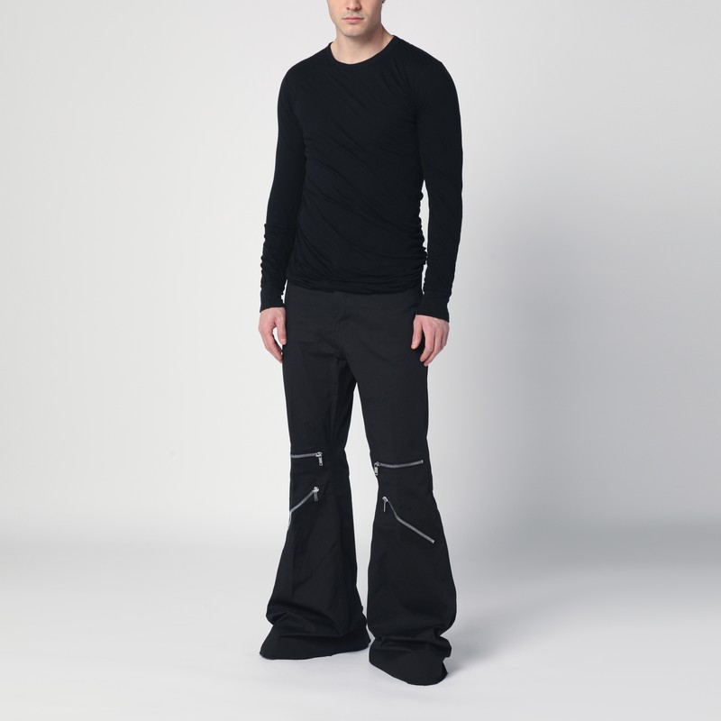 Rick Owens Semi-transparent Black Cotton T-shirt | ModeSens