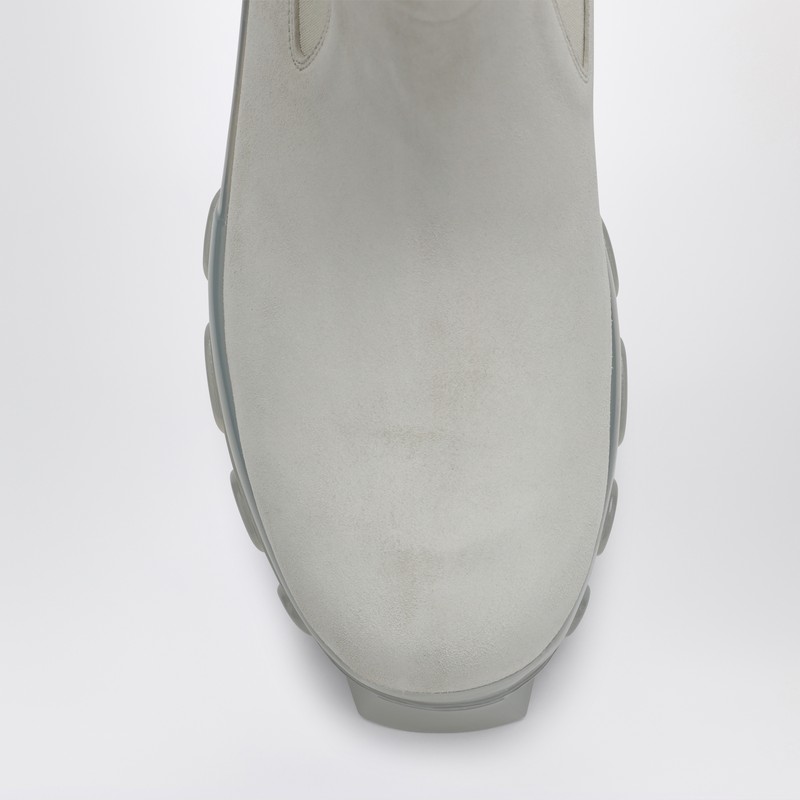 Rick Owens Bozo Tractor Ankle Boots In White