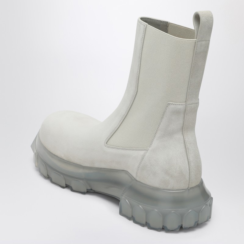 Rick Owens Bozo Tractor Ankle Boots In White