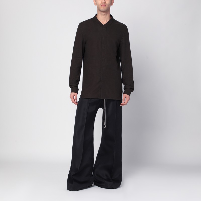 Rick Owens Dark Green Cotton Shirt In Green