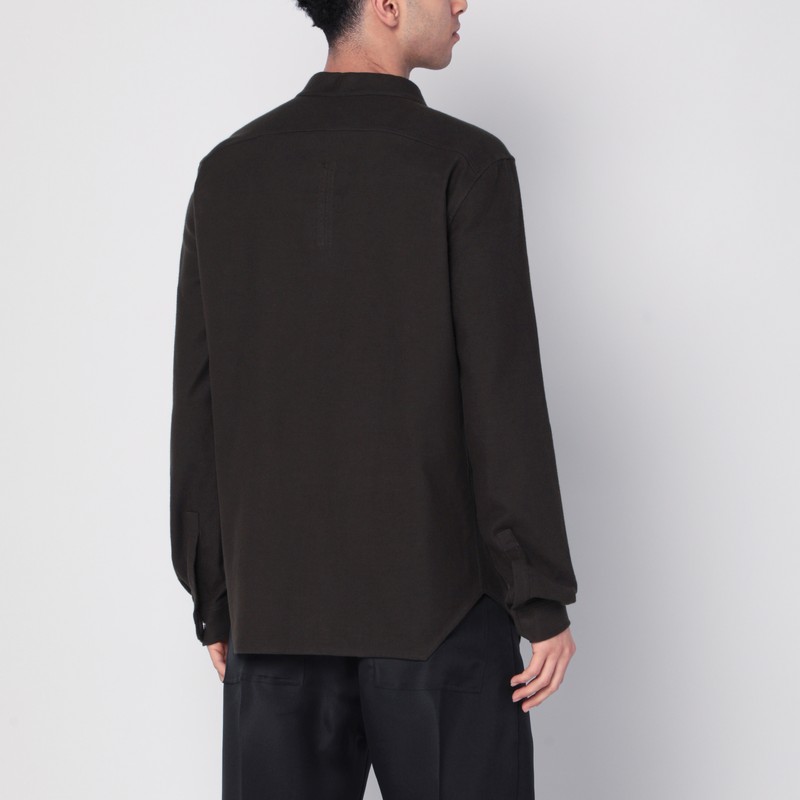 Rick Owens Dark Green Cotton Shirt In Green
