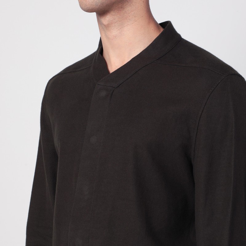 Rick Owens Dark Green Cotton Shirt In Green