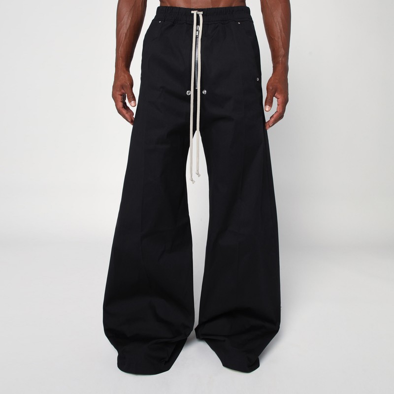Black wide Bela cotton trousers