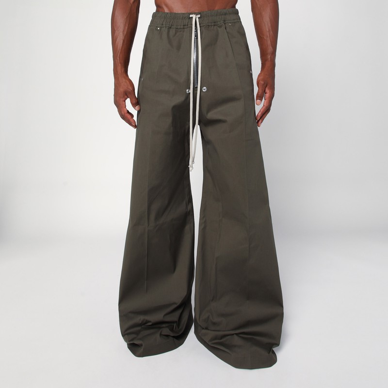 Dark green wide Bela cotton trousers