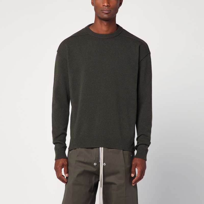 Forest green sweater in cashmere mix