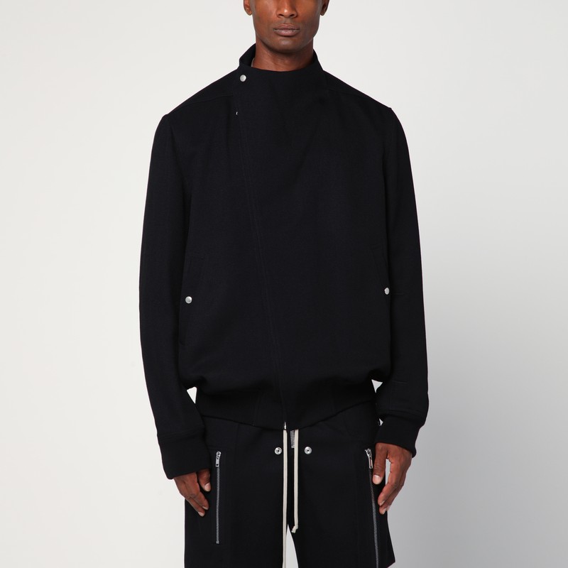 Black wool zip jacket