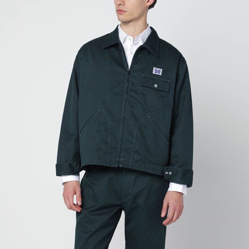 Green zip shirt jacket