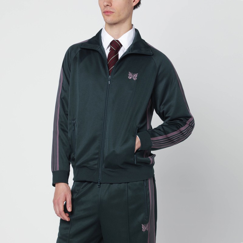 Green/purple zip track jacket