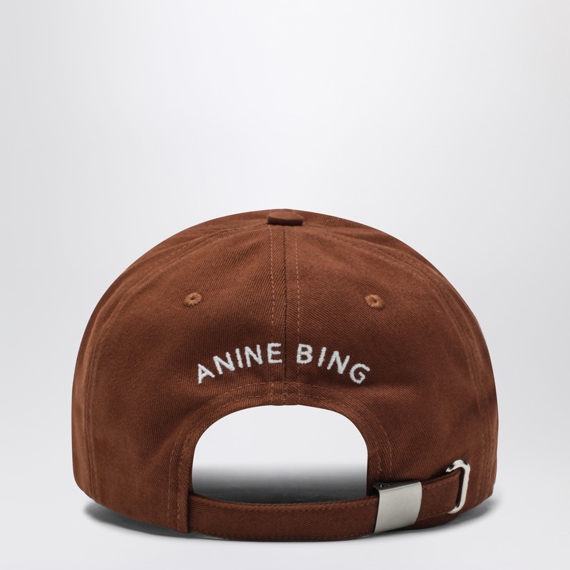 Anine Bing Embroidered Jeremy Baseball Cap In Brown