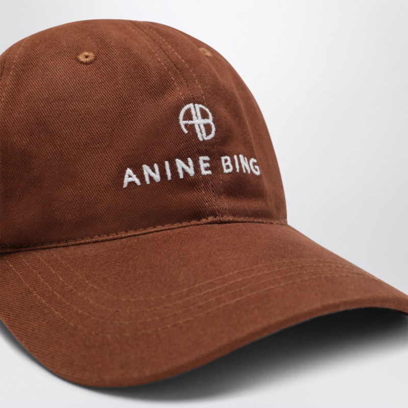 Anine Bing Embroidered Jeremy Baseball Cap In Brown