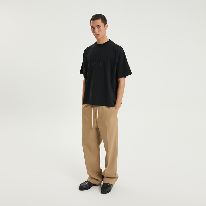 1989 Studio Beige Drawstring Trousers In Beige