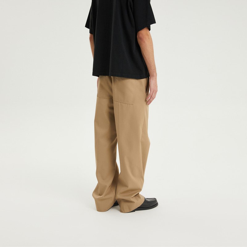 1989 Studio Beige Drawstring Trousers In Beige