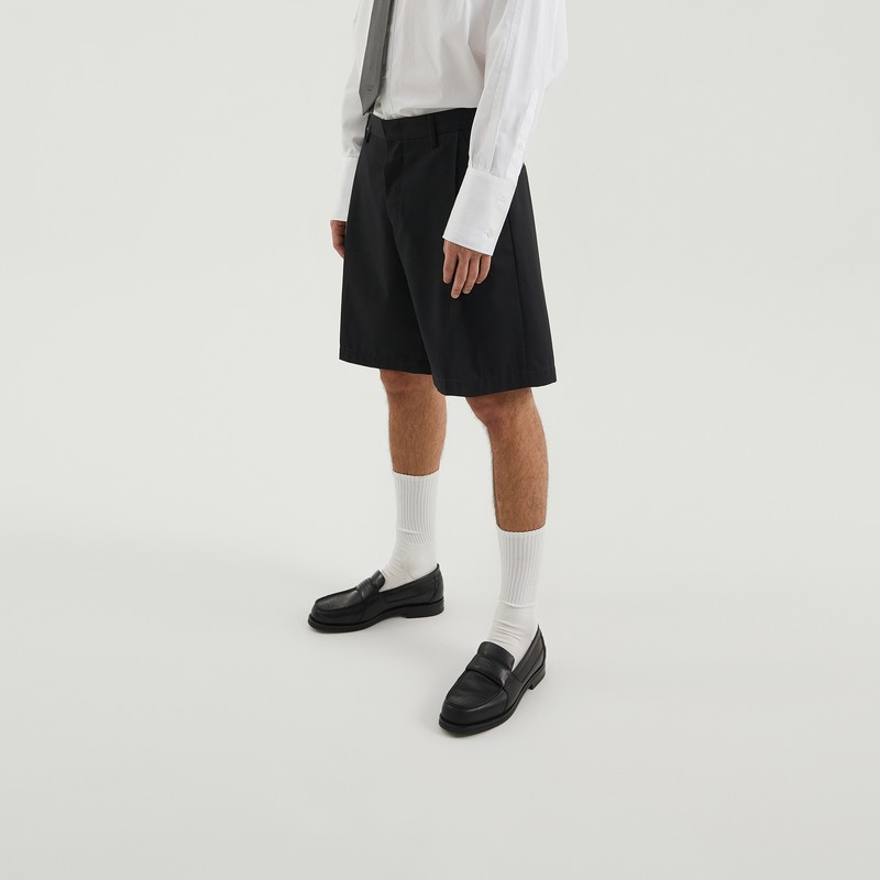 Dark blue pleated shorts - 1989 STUDIO - Modalova