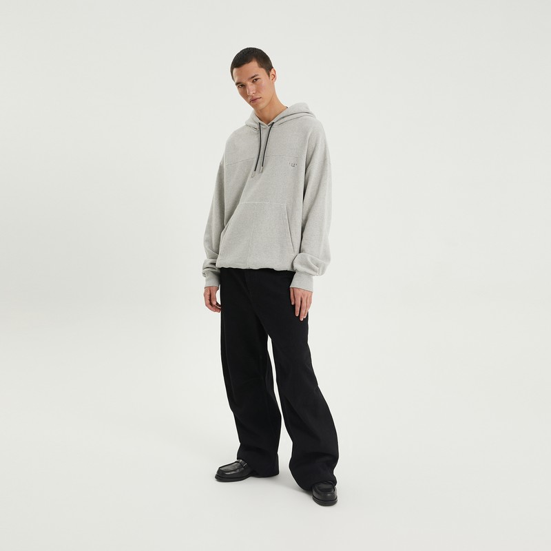 1989 Studio Jp Logo Hooded Sweatshirt In Gray