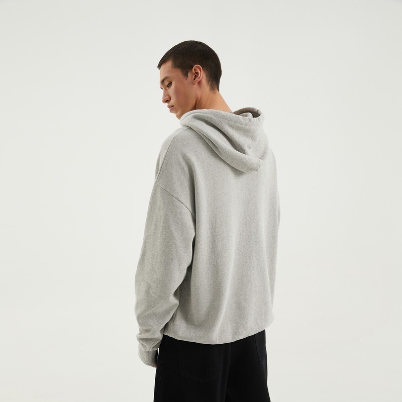 1989 Studio Jp Logo Hooded Sweatshirt In Gray