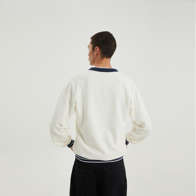 1989 Studio Jp V-neck Sweatshirt In White
