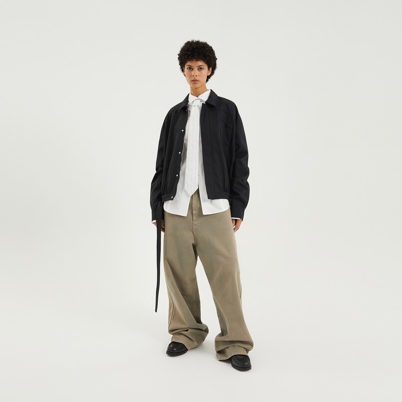 1989 Studio Dark Blue Short Trench Jacket In Blue