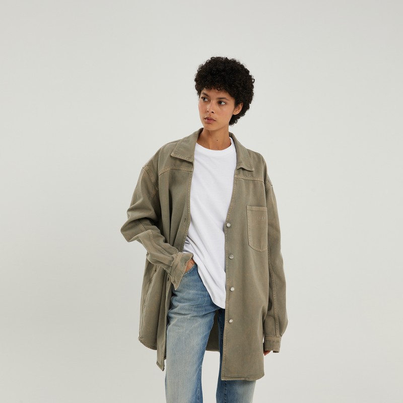 Light brown denim overshirt - 1989 STUDIO - Modalova