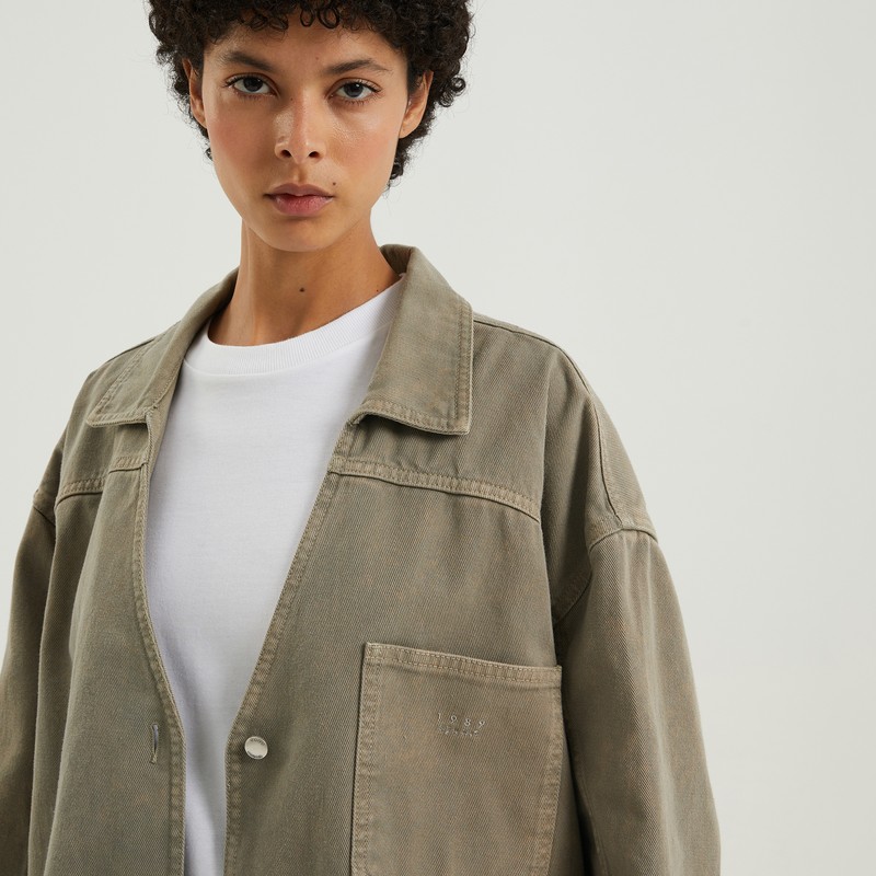 1989 Studio Light Brown Denim Overshirt In Brown