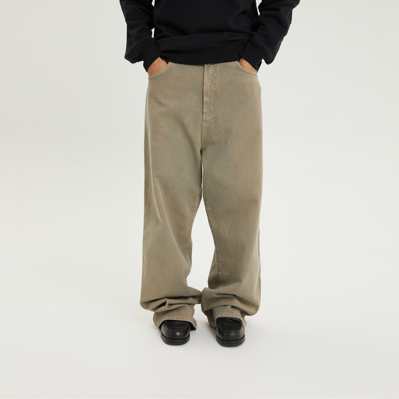 1989 Studio Light Brown Chicago Denim Pants In Brown