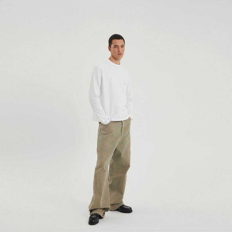 1989 Studio Light Brown Chicago Denim Pants In Beige