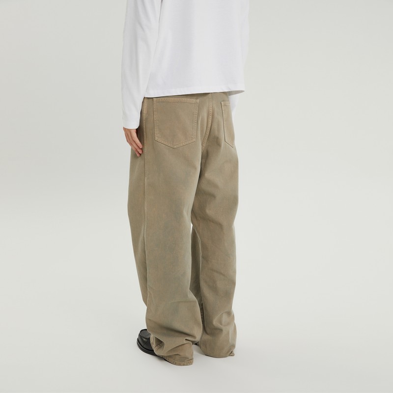 1989 Studio Light Brown Chicago Denim Pants In Beige